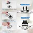 Universal Bathtub Drain Stopper Shower Drain Hair Catcher with Visible Top Strainer, Upgraded 3 in 1 Pop-up Tub Stopper Drain Plug Fit for 1.5 to 2.4" Hole, Stainless Steel Filter Basket