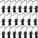 Hotop 20 Pieces Boot Hanger Clips for Closet, Laundry Hanging Hooks Heavy Duty Clips Boot Holder Portable Single Hooks Space Saving for Pants Jeans Clothes Hats Tall Towels (Black)