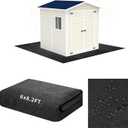 6 x 8.2FT Outdoor Storage Shed Floor Mat, Washable Garden Flooring Pad with Waterproof Bottom, Anti-Slip Patio Furniture Covering Dust Oil Mat for Shed, Tent, Carport, Storage Shed Not Included(Grey)