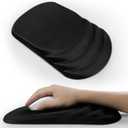 Ergonomic Mouse Pad Wrist SupportWrist Rest Mouse pad for Carpal Tunnel Pain Relief with Memory Foam&Non-Slip PU Base, Mouse Pads for Wireless Mouse & Desk (12x8 inch,Black)