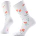 Smartwool womens Everyday Garden Gala Crew Socks (Medium, White)
