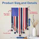 4th of July Garden Flag Decorations for 250th US Anniversary Celebration, 50"x27" American Flag Banner for Patriotic Party Supplies, Fourth of July Day Accessories for Memorial Day Outdoor Decor (Red White Blue)