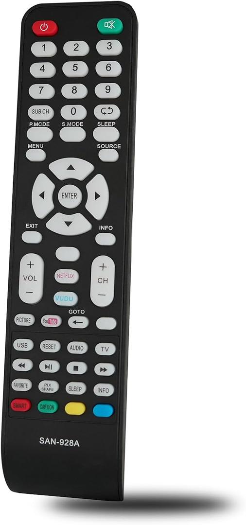 Replacement Remote Control Compatible for Sanyo TV DP26648A DP32648 DP37649 DP42848 DP46819 DP46848 HT27546 HT27547
