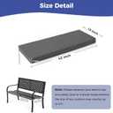 IPYNBAP Outdoor Bench Cushions for Outdoor Furniture, 42x18x3 Inch, Waterproof Bench Pillow, Fade Resistant Long Bench Seat Pads for Garden, Indoor, Porch Swing, Dark Grey
