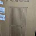 78.7 inch Extra Tall Pet Gates for Cats Dogs, Adjustable 27.5" ~ 37.4" Wide Cat Gate, Pressure Mounted Full Door Pet Gate for Doorway, Stairs,House(White, 78.7")