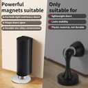 Magnetic Door Stoppers Black WYGWP Stainless Steel No Drilling Wedge Stops Heavy Duty Catch Holder to Keep Doors Open