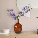 Bfttlity Clear Glass Vase Tall Farmhouse Vase for Branches Glass Vases for Centerpieces in Home Decoration (M-Amber)