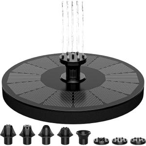 Solar Fountain, Floating Solar Powered Water Fountain Pump for Bird Bath, Garden, Pond, Pool, Outdoor Solar Founatin (2.5W)