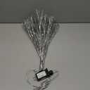 Hiboom 1Pack 16 Inch Large Snowflake Christmas Lights, White LED Snowflake Lights with 96 LEDs and 8 Flashing Modes, Christmas Hanging Starburst Lighted Decorations for Tree, Porch, Holiday Party