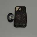 Shorogyt Leather Wallet Case Crossbody | RFID Blocking, Card Holder Slots, Designer, Sun Moon, Handbag, Purse, Phone Cases, with Lanyard