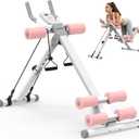 DERACY Ab Workout Machine Adjustable Ab Trainer Abdominal Trainer for Home Gym Foldable Ab Crunch Machine for Core 440 LBS