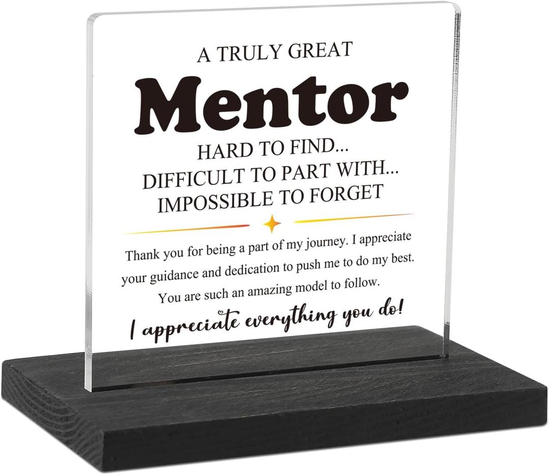Mentor Appreciation Gifts, Mentor Gifts for Men Women, Birthday Retirement Gifts for Mentor, Mentor Definition Home Office Desk Dcor Sign, DSF176