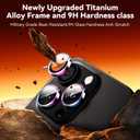 2 x Hoerrye for iPhone 16 Pro / 16 Pro Max Camera Lens Protector - Case-Friendly, Tempered Glass Screen Protector, Anti-Scratch, Space Titanium Military-Grade Drop Protection, Colorful Titanium