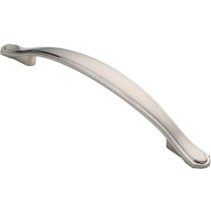 Alzassbg 10 Pack Brushed Satin Nickel Cabinet Pulls, 5 Inch(128mm) Hole Centers Cabinet Handles Arch Kitchen Hardware for Cabinets and Drawer AL3028SN