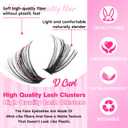 FANXITON DIY Lash Extension Kit 40D D Individual Lashes Lash Clusters Kit Cluster Lashes Lash Bond and Seal and Lash Tweezers for Lash Clusters Kit DIY at Home