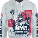 Unisex 3d printed American USA States Hoodie Pullover Sweatshirts Hoodies (Small, Ashgrey)