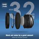 ProCase NRR 32dB Noise Reduction Ear Muffs, Safety Hearing Protection for Shooting Gun Range, Construction, Mowing, Autism Sensory Earmuffs for Adults & Kids Black