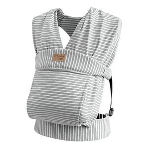 Baby Wraps Carrier Newborn to Toddler, Kangaroo Baby Easy Wearing Wrap, Adjustable Soft Baby Holder Front Chest Sling Carriers Perfect Infant Essentials Gifts (Striped Grey, Cotton)