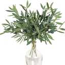 Ttranewsoo Faux Plants Olive Leaves Stems Artificial Plants Olive Tree Branches for Small Vase Tabletop Greenery Decor for Home Decor Office Wedding Party 19.6 4pcs