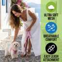 EcoBark Baby Pink Step in Dog Harness - Step in Mesh Dog Harnesses - Safe & Secure Wrap Around Body Halter Vest, Pink, Small