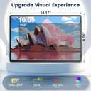 FLYTOCCA Portable Monitor, 16 Inch FHD 1200P, Horizontal/Vertical Monitor, Plug & Play, Built-in Speakers & Headphone Jack, Travel Monitor for Laptop with Premium Smart Cover