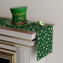 10 x XCHI Green Shamrocks St. Patrick's Day Table Runner Table Decoration for Party Home Kitchen Dining Holiday Decor 13x72 Inch