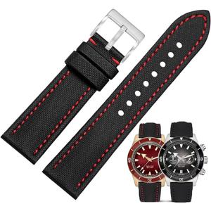 Nylon Leather Watch Band Quick Release Waterproof Resistant Oxford Fabric Durable Hybrid Premium Nylon Fiber Genuine Leather Universal Replacement Strap 18mm 19mm 20mm 21mm 22mm for Men Women