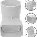 Veemoon Plastic Drain Pipe Adapter for Rain Gutter Downspout 2-Pack Square to Round Downspout Connector for Residential and Villa Water Drainage Easy Installation Weather Resistant