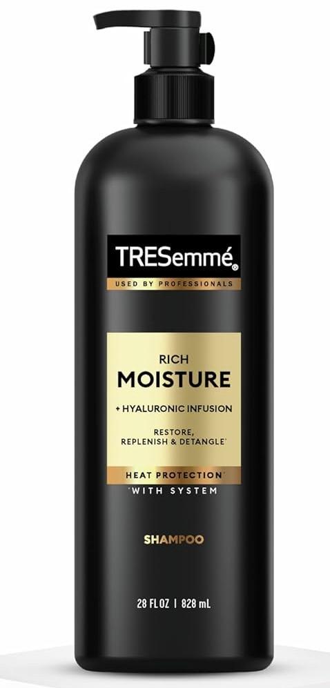 TRESemme Rich Moisture Hydrating Shampoo for Dry Hair Formulated With Pro Style Technology 28 Fl Oz, Pack Of 2