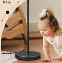 EDISHINE Modern Floor Lamps for Living Room, 64.7" Minimalist Standing Lamp with 3 Color Temperatures Bulb & Adjustable Linen Shade, Foot Pedal Switch, Arc Tall Lamp for Bedroom Office, Black