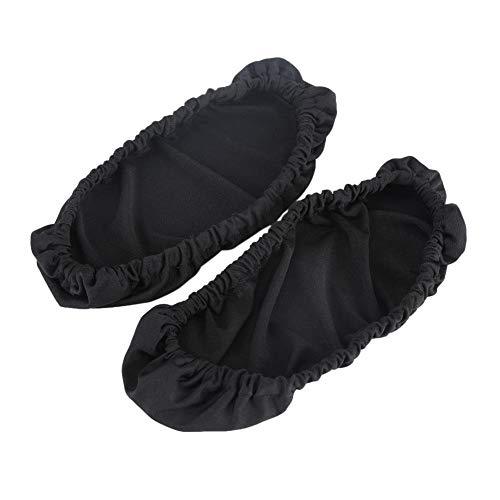 2 Pairs Knitted Elastic Fabric Chair Armrest Covers Office Wheelchair Arm Rest Pad Elbows Forearms Pressure Relief slipcover (Black)