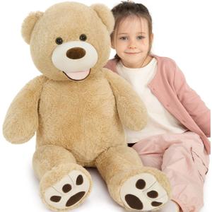 MaoGoLan Giant Teddy Bears Stuffed Animal, 39 inches Big Teddy Bear Plush Toy, Soft and Cuddly Teddy Bear Gift for Girlfriend,Children,Kids (Brown)