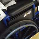 Drive Medical Blue Streak Lightweight Foldable Wheelchair - Enhanced Mobility Support - Durable Construction - Padded Comfort - Swing-Away Leg Rests - Desk Arms - Blue/Black - 16 Inch Seat