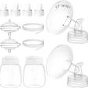 17mm Flange Kit Compatible with Spectra S1/S2/9 Plus/Motif Luna, Includes Flange 17mm, Bottles, Tubing, Valves, and Backflow Protectors