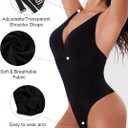 Deep V Tummy Control Butt Lifting Thong Body Suits Shaper Backless Shapewear Bodysuits Tummy Control Butt Lifting Thong Body Suits Shaper for Women XL