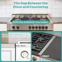 2PCS Stove Gap Covers Stainless Steel Stove Gap Filler,13.8'' to 27.5'' Adjustable Length,Oven Stove Side Gap Guards Between Stove top and Counter for Kitchen,Range Trim Kit,Heat Resistant,Silver