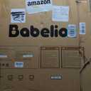Babelio Baby Gate for Stairs, Kitchen & Doorways, 26-43" W 28" H No Bottom Bar| Easy Installation| One-Handed Operation| Auto-Close| Hardware Mount (Drill Needed) Safety Dog/Pet Gate Indoor (White)