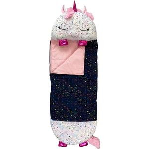 Happy Nappers Pillow & Sleepy Sack- Comfy, Cozy, Compact, Super Soft, Warm, All Season, Sleeping Bag with Pillow- Medium 54 x 20, Shimmer Unicorn