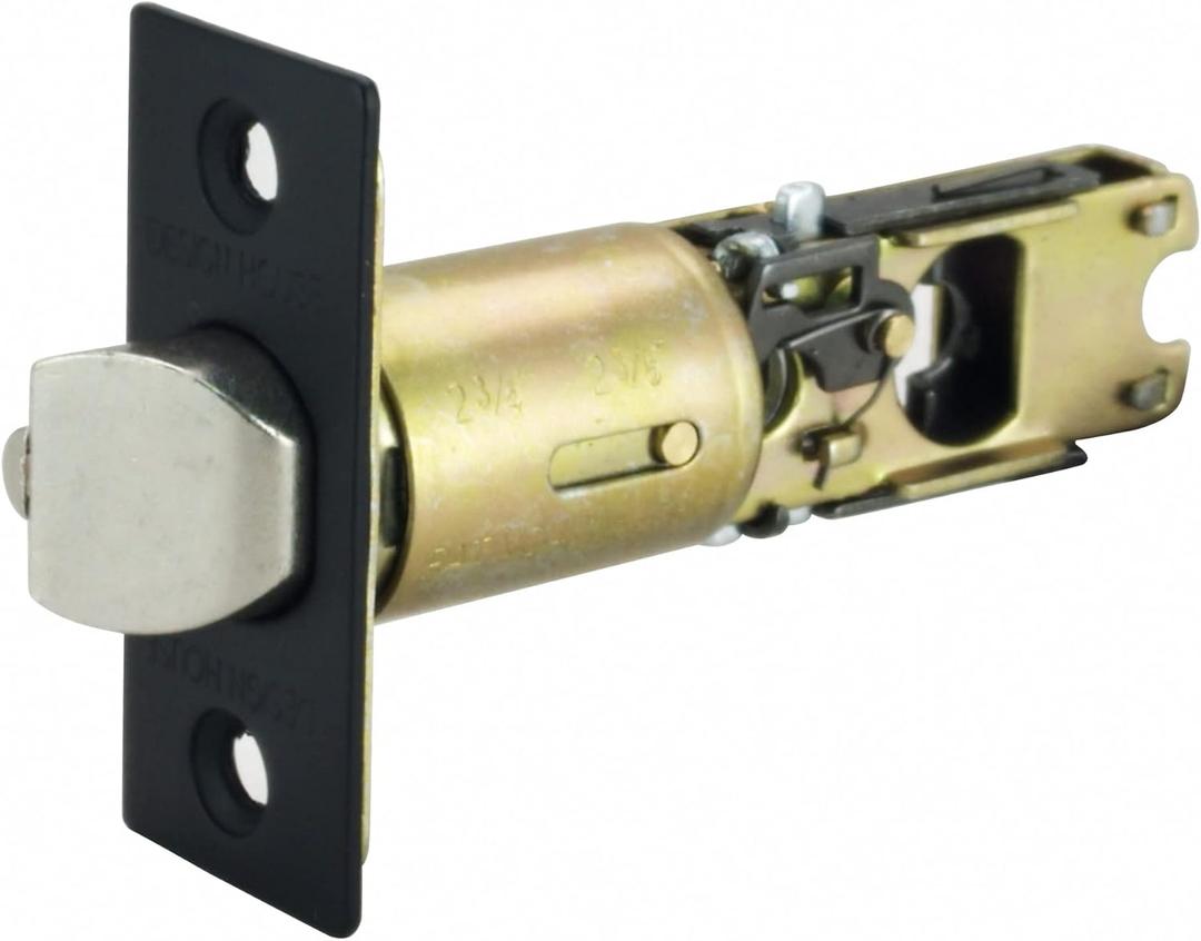 Design House 779280 Adjustable 2-Way Square Corner Replacement Entry Latch Matte Black