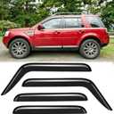 Rainproof Side Window Wind Deflectors for Land Rover Freelander 2 2007-2015;LR2 2007-2015 L359, Tape-on Sun Rain Guard Sets Window Visors for Cars,Vent Deflector for Freelander 2 07-15 LA05