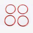 for Camaro Accessories AC Knobs Air Conditioning Outlet Vent Cover Ring Decor for Chevrolet Camaro 2016 2017 2018 2019 2020, Red Interior Accessory Aluminum 4pcs