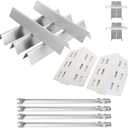 Genesis 330 Grill Parts for Weber Genesis 300 Series w/Front Control, Flavorizer Bars Heat Deflector & Burner Kit Parts for Weber Genesis E/S/EP 310 320 330 for Weber Genesis 330 Accessories