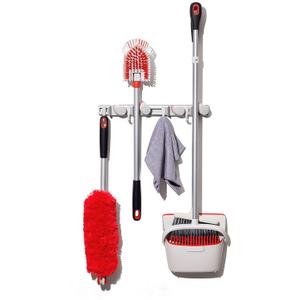 OXO Good Grips Wall-Mounted Mop and Broom Organizer (3"x5"x17")