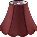 GOSO Set of 1 Elegant Leaf Scalloped Lamp Shade Burgundy, 6×13×9.8 Inch Spider Bell Lamp Shade for Table Lamp,Floor Lamps Replac Braids with Petal Edges,Easy Assembly Art Decor Shades for Bedroom