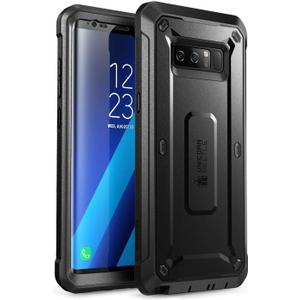 SUPCASE for Samsung Galaxy Note 8 Case with Screen Protector (Unicorn Beetle), [Built-in Belt Clip] Heavy Duty Full-Body Rugged Holster Protective Phone Case for Galaxy Note 8 (2017 Release), Black