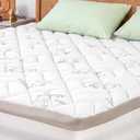 NEWDECO Queen Mattress Topper Cooling Bamboo Pillow Top Mattress Pad