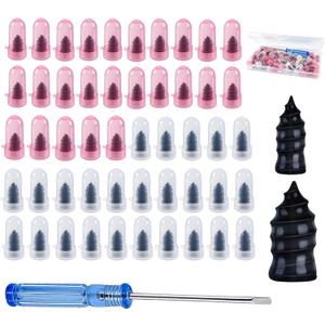 2 x 50 PCS Tire Repair Rubber Nails, Reliable Screw in Tire Repair Plugs with a Screwdriver, Tire Repair Screws, Self-Service Tire Plugs Screw, Tire Repair First Aid Kit for Car,Truck, Motorcycle (50pcs)