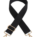 ALLZRDREAM Wide Shoulder Strap Adjustable Replacement Belt Canvas Purse Strap Crossbody Bag Handbag Strap(Black)