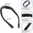 Book Light, 3-Color & 9-Brightness Reading Light, Bendable Neck Light, 80-hr Lasting Rechargeable Lamp, Perfect Book Light for Reading in Bed, Knitting, Camping (Black, Classic)