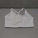 RUNNING GIRL Sports Bras for Women,High Impact Criss Cross Back White Sports Bra with Molded Cup with Sewn in Pads(WX3122_White_M)